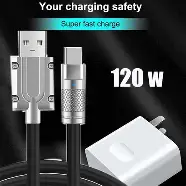 USB Type C to USB A Super Fast Charging Cable 6A Android